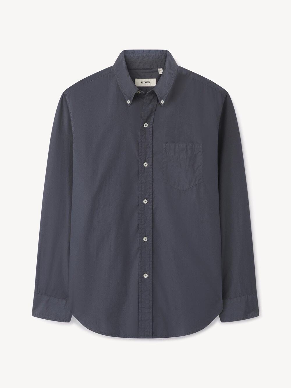 nwt Buck Mason Anchor Skyline Poplin Pocket Button Down Grey M